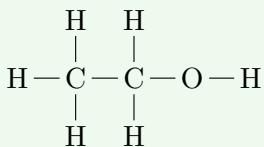 Possible structure (2): ethanol, CH₃CH₂OH, where the hydroxyl group is attached to the terminal carbon.